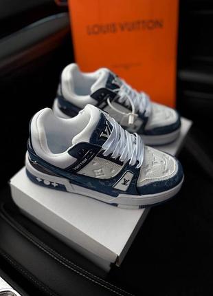 Жіночі кросівки louis vuitton trainer blue  🔴покращена якість