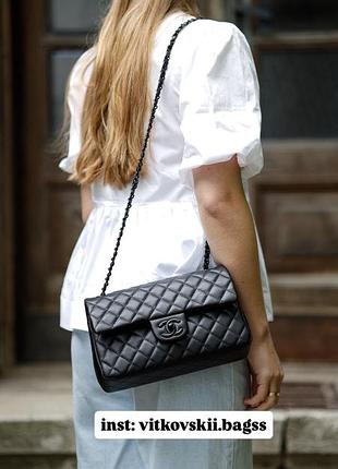 Сумочка classic 2.55 medium double flap in black 🖤