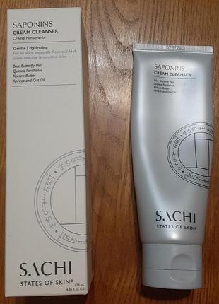 Кремовое средство для очищения кожи лица sachi skin saponins cream cleanser