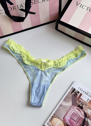 Трусики стрінги сіточки з мереживом victoria’s secret