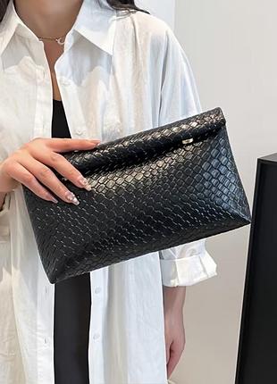 Сумка клатч чорний zara