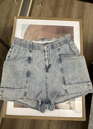 Джинсовые мом шорты на резинке большого размера 4xl denim co