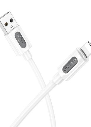 Кабель borofone bx114 structure silicone charging data cable ip white