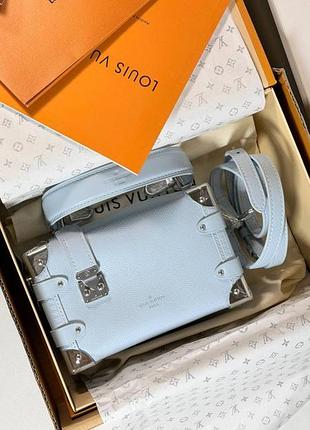 Сумка кейс блакитна louis vuitton прямокутна ексклюзив