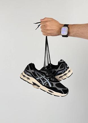Мужские кроссовки asics gel-nyc#x m black grey beige 4