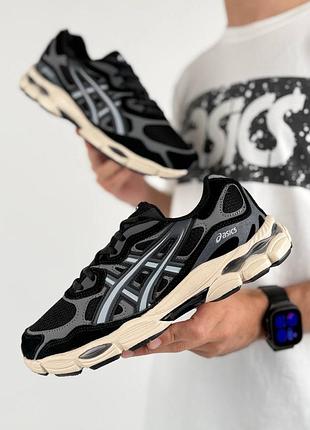 Мужские кроссовки asics gel-nyc#x m black grey beige 5