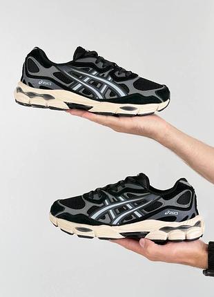 Мужские кроссовки asics gel-nyc#x m black grey beige 6