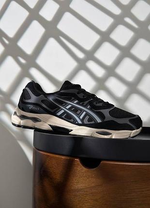 Мужские кроссовки asics gel-nyc#x m black grey beige 8