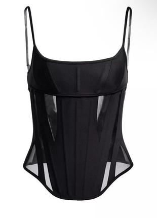 Корсет mugler x h&m топ корсет