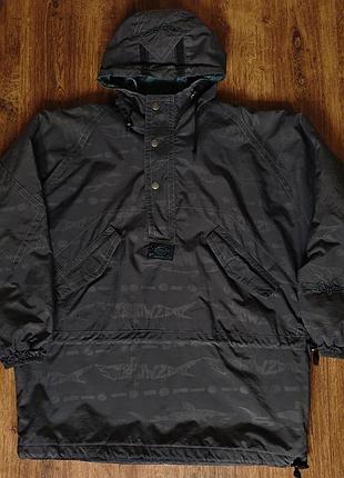 Мужской винтажный анорак below zero embroidered graffik logo ski anorak jacket switzerland techwear gorpcore 90s