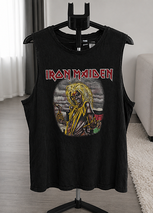 🖤 майка iron maiden с принтом eddie