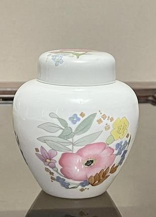Банка для зберігання wedgwood “meadow sweet” bone china, england
