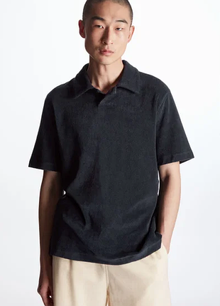 Поло/футболка cos relaxed-fit towelling polo shirt