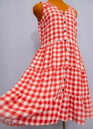 Легка сукня ✂️next у клітинку country style (льон-віскоза)📍розмір uk 10 (10r), eur 38 (м), деталі у описі