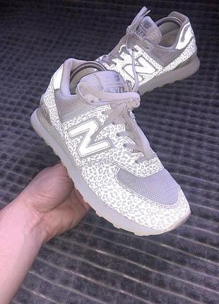 Nb 574 (38.5) 24-24.5см new balance reflective white женские кроссовки