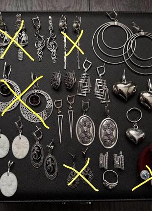 Сережки срібні 925 проби, серьги серебро, срібло, жемчуг, перли, перламутр, позолота, онікс , марказити