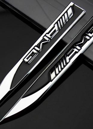 Емблема наклейка на переднє крило amg 25067