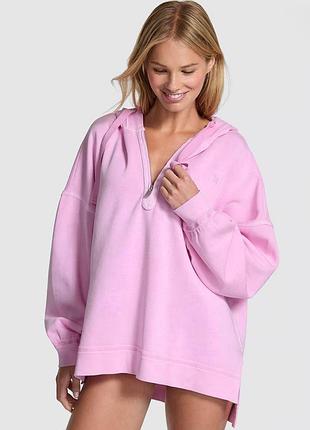 Женский спортивный комплект на флисе (худи + штаны) victorias secret pink campus fleece