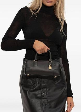 Сумка loewe багет прямокутна чорна