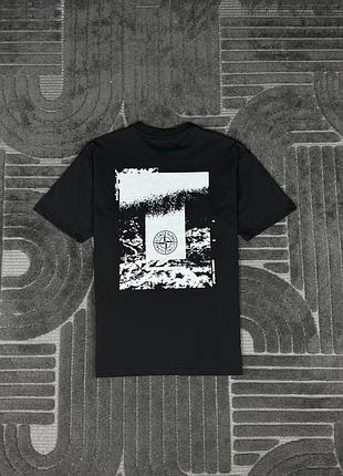 Футболка stone island с большим лого сзади | хлопковая | мужская