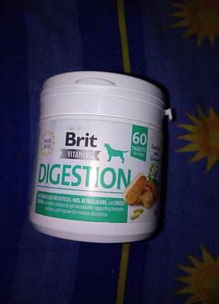 Витаминная добавка brit vitamins digestion (60 таблеток) разработана для поддержания здорового пищеварения и нормализации работы кишечника у собак.