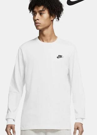 Белый лонгслив nike club tee размер xl