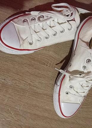 Низкие белые кеды converse 38.5