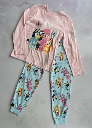 Пижама на девочку демисезонная блюи bluey primark р.122, 128 см (6-8 лет)