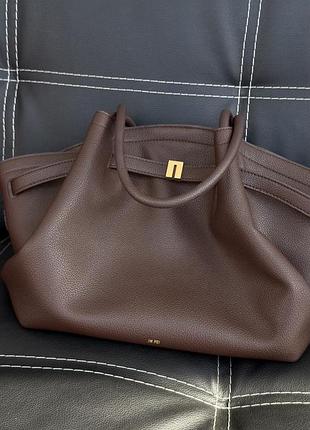 Сумка jw pei шоколадного кольору hanna tote bag