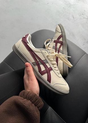 👟 кросівки  asics onitsuka tiger tokuten burgundy/beige       / наложка bs👟