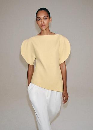 Топ блуза з обʼємними рукавами 1101/198/715 zara