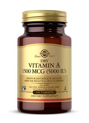 Dry vitamin a 1500 mcg (5000 iu) - 100 tabs