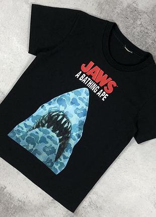 Футболка bape a bathing ape x jaws