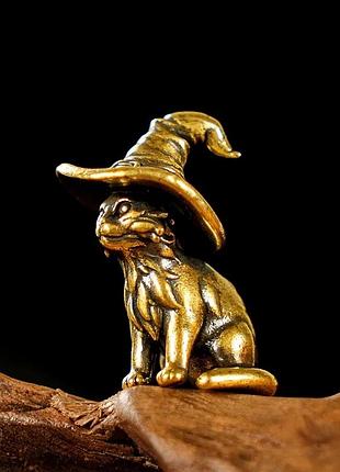 Ведьмин кот латунь, статуэтка, декор, фигурка, сувенир