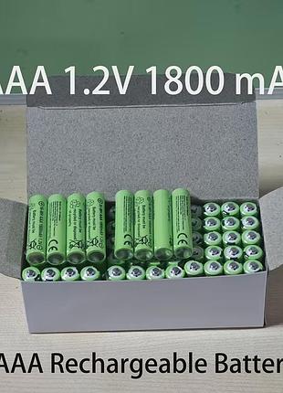 Ni-mh батарейки. 4 шт. перезаряджувані aaa акумулятори 1800 мач 1.2v