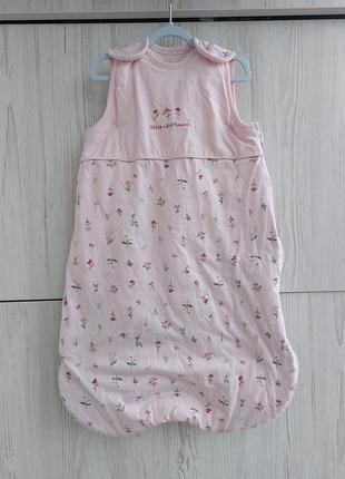 Брендовий теплий спальний мішок matalan 2,5tog для дівчинки 0-6м