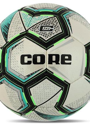 Футбольний м'яч core diamond №5 pu fb-8463 зелено-синій