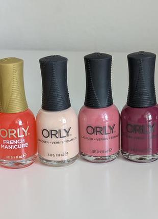 Набор лаков orly nail lacquer, orly french manicure 6 шт