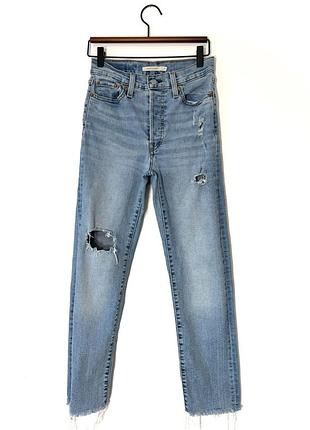 Джинси з потертостями levis wedgie straight