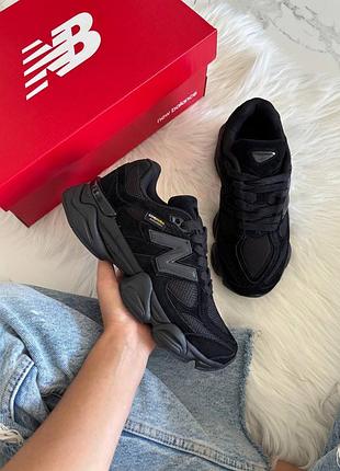 Кроссовки new balance 9060 total black cordura влагозаболист