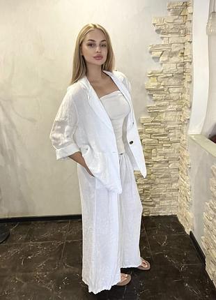 Піджак льняний 🇮🇹 50-54 універсальний