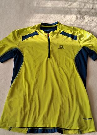 Мужская футболка salomon ultra 1/2 zip