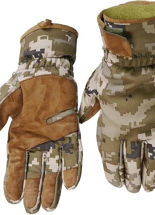 Тактические зимние перчатки softshell пиксель 1603 s, м