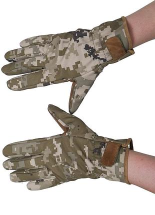 Тактические зимние перчатки softshell пиксель 1603 l, l