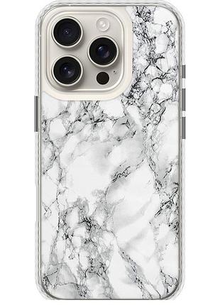 Чохол чохол bumper на телефон iphone 16 pro мармур білий "4480pc-3708-58250"