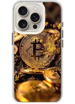 Чохол чохол bumper на телефон iphone 16 pro золота лихоманка біткойна "6089pc-3708-58250"