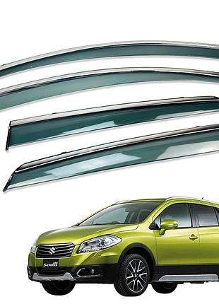 Д/в suzuki sx4/s-cross нерж. з хром полоскою (hawk)