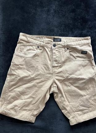 Стильні чоловічі бежеві шорти / чиноси jack & jones jeans intelligence (оригінал) l