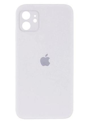 Чохол силіконовий із захистом камери для iphone 12 білий