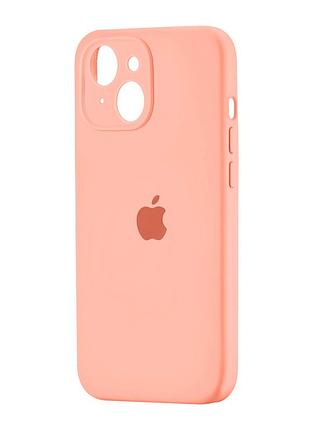 Чохол силіконовий із захистом камери для iphone 15 протиударний грейпфрут